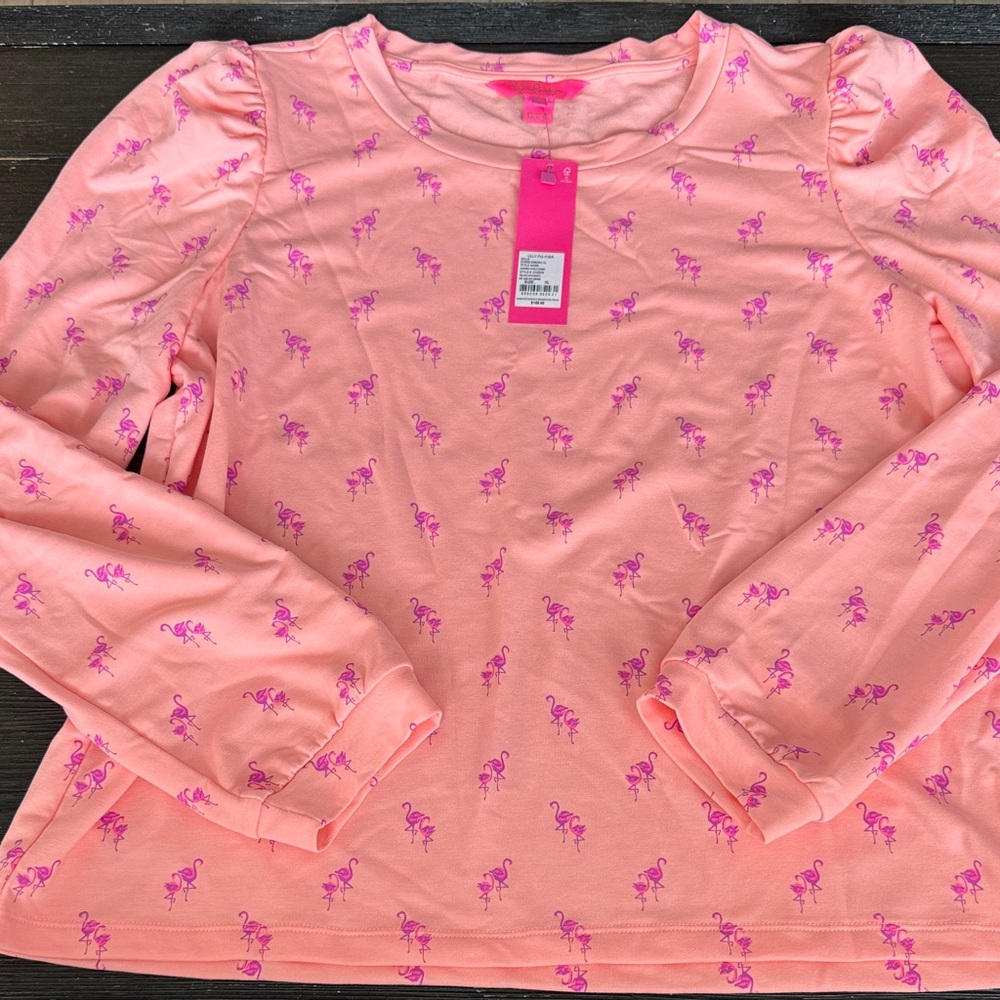 Lilly Pulitzer Peachy Hyacinth Me and My Minnie Jansen Sweatshirt